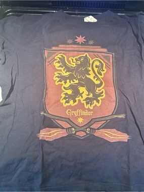 Harry Potter Gryffindor Crest Navy Graphic Tee- Kids XL